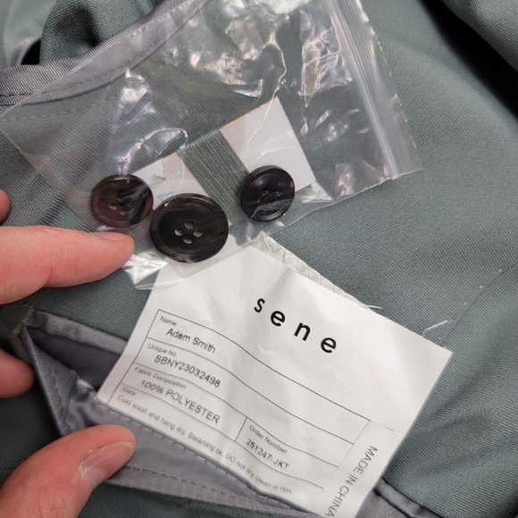 Sene Soho Flex Tech Sport Coat Unstructured Blazer Jacket Gray Custom Size 52 - Picture 3 of 3